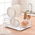 2 Layers Iron Tableware Organizer Kitchen Tools for Bowl Dishes Chopsticks Dish Drying Rack Drainer Storage Rack. 