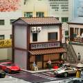 1/64 Car Garage Diorama Model with Lighting for Micro Landscape Home Scenery. 