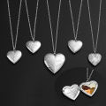 Charm Necklace Beautiful Heart Shape Photo Locket Necklace. 