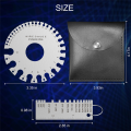 Professional wire gauge measuring tool, metal gauge thickness tool B. 