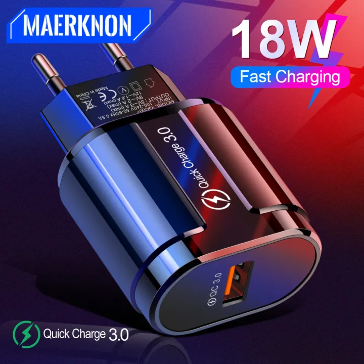 Quick Charge 3.0 4.0 USB Charger QC 3.0 18W Fast Charging Adapter Wall ...