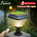Outdoor Pillar Lights Solar Charging IP65 Waterproof Column Lamp Post Lights Courtyard Lamp Headlight Pillar Fence Post Garden lights For Courtyard Fence Column. 