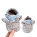 Cartoon Bear Baby Shoes - Warm Winter Velvet Shoes. 