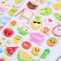 Cute Fruit Vegetables 3D Puffy Stickers for Kids Cognition Learning Stickers DIY Scrapbooking Stationery Stickers. 