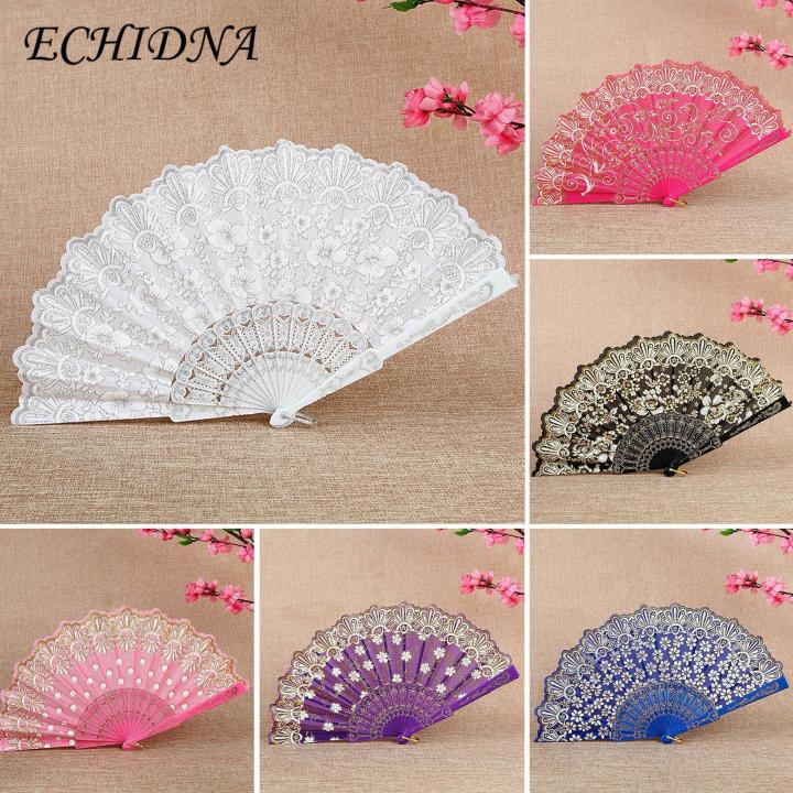 ECHIDNA Folding Fan Comfortable Grip Cheongsam Hanfu Show Hand Fan
