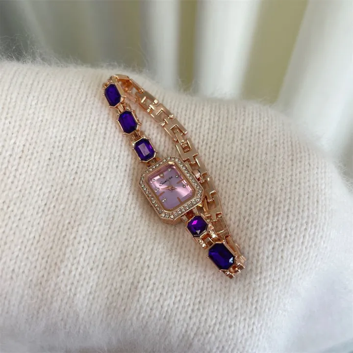 %E3%80%90High-quality%E3%80%91unlifex%20Chanel%20Style%20Square%20Diamond%20Watch%20for%20Women,%20Gold%20Cube%20Chain,%20Vintage%20Exquisite%20Watch%20-%20Image%203