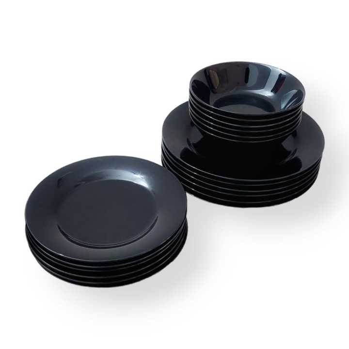 Dinner%20Set%20&%20Luster%20Tea%20Set%2033Pcs%20Black%20Dinnerware%20%E2%80%8BPorcelain%20Dish%20&%20Coffee%20Set%20-%20Image%204