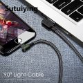 Sutuiying Original Mcdodo USB Cable Lightning Fast Charging Data Cord For iPhone 14 13 12 11 Pro Max X IOS 90 Degree Right Angle Phone Charger Line. 