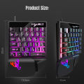 HXSJ J300+V400 Keyboard and Mouse Combo RGB Lighting Programmable Gaming Mouse & One-handed Game Keyboard for PC Laptop Desktop Gamer Officer. 