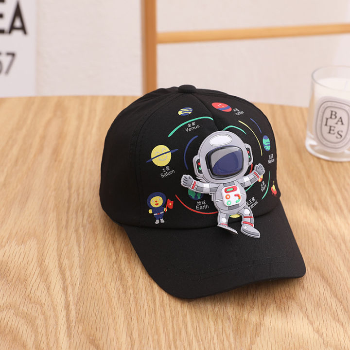 【Dream Sailing Store 】Spring Summer Cotton Cartoon Astronauts Casquette Baseball Cap Adjustable Snapback Hats for Children Boy and Girl 05