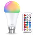 B22 10W RGB Led Bulb Light  Colour Changing Remote Control  Pin Type Lamp. 