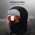 Outtobe 5 IN 1 Winter Hats Plush Lining Warm Scarf Winter Warm Hat Thick Hat Full Face Protective Hats Breathable Mask Riding Goggles for Storm Cold Winter Climbing Skiing Cycling Hiking. 