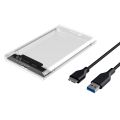 Hard Drive Enclosure Case External 2.5'' HDD Enclosure Transparent HDD Case SATA to USB 3.0 (Transparent HDD Case Only). 
