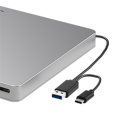 External and CD DVD Drive Player, USB 3.0 & Type-C Connections, Ultra Slim Slot-in Design for Easy Portability. 