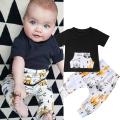 Newborn Kid Baby Boy Girl Summer Clothes Jumpsuit Romper Pants Outfit 2Pcs Hot New. 