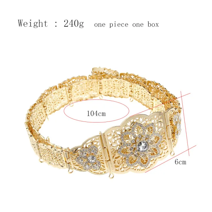 Sunspicems%20Moroccan%20Caftan%20Belt%20Gold%20Color%20Red%20Green%20Stone%20Algeria%20Wedding%20Dress%20Kaftan%20Abaya%20Arab%20Waist%20Chain%20Bridal%20Jewelry%20-%20Image%205