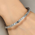 New 2023 Silver Colour Auspicious Totem Bracelets Men Ethnic Open Bracelet Party Jewelry Accessories Gift. 