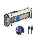 【WEJA】Mini LED dual light source flashlight TYPE-C fast charging multifunctional magnet work outdoor camping emergency flashlight. 