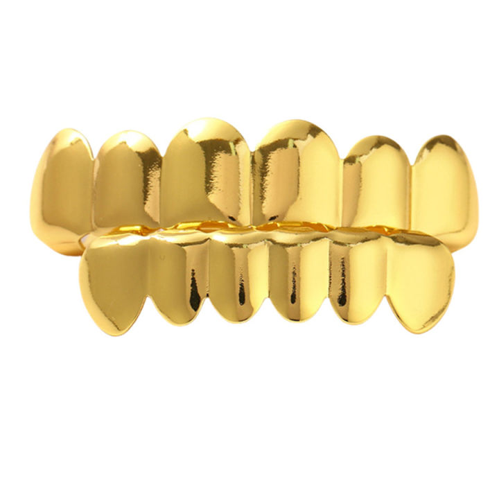 %E3%80%90HOT%E3%80%91%20Classic%20Fashion%206/6%20Teeth%20Grillz%20Hip%20Hop%2014K%20Gold%20Plated%20Tooth%20Caps%20Decor%20Braces%20Dental%20Grills%20For%20Women%20Men%20Jewelry%20-%20Image%206
