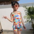 New Children Cute Baby Swimwear Dress Princess Child Middle and Big Children Girl Student Hot Spring Swimsuit. 