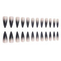 24Pcs Sharp End Stilettos Nail Black Extra Long False Nails Stiletto Tips UV Gel Manicure Easy Apply Artificial Nails Salon. 