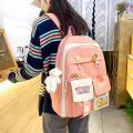5pcs Cute Kawaii School Backpack for Girls Teenage Children Schoolbag Women Shoulder Aesthetic Backpacks Large Capacity Book Bag. 