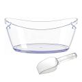 Vividaea Transparent Champagne Barrel Large Transparent Ice Barrel for Parties Easy to Clean Champagne Beverage Bucket with Scoop Ideal Cooler for Home Bar 5.5l Capacity Bottle Storage Bucket. 