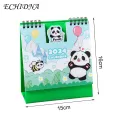 Activity Desk Calendar 2024 Mini Cartoon Desk Calendar Daily Monthly Planner for Home Office Decor Coil Design Perfect for Southeast Asian Buyers Desk Calendar 2024. 
