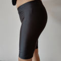 women's spandex compression tight short | Knee length Inner Slip Short | Mid waist | Black. 