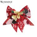 ECHIDNA Christmas Decor Bowknot Bell Xmas Tree Ribbon Bow Pendant. 