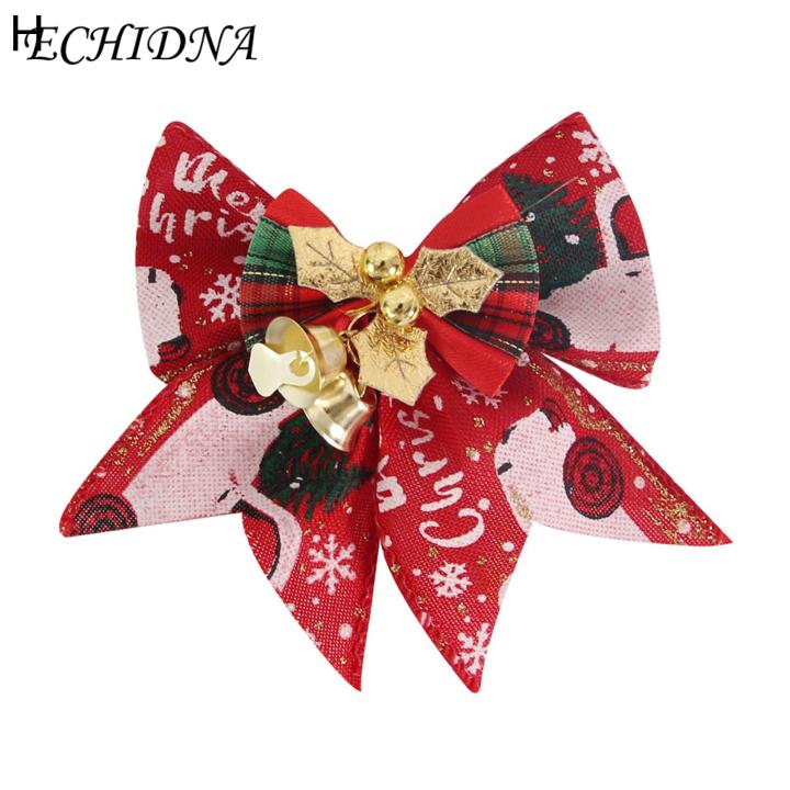 ECHIDNA%20Christmas%20Decor%20Bowknot%20Bell%20Xmas%20Tree%20Ribbon%20Bow%20Pendant%20-%20Image%203
