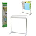 Mobile Towel Rack, Stainless Steel Foldable Cloth Dryer Stand with Adjustable Bars, Ideal for Drying Towels and Clothes Indoors and Outdoors. 