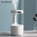 1 Set 800ML Air Humidifier Anti-gravity Water Droplet Reflow Weightless Sprayer LED Digital Display Type-C Mist Humidifier Home Supply. 