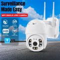 4MP PTZ Wifi Camera H.265 Auto Tracking Wireless IP Camera 4x Digital Zoom AI Human Detection Dual Light Source Okam Pro. 