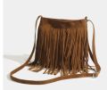 【ThinkWay】Boho Style Tassel Crossbody Bag Vintage Suede Shoulder Bag Casual Fringe Messenger Bag For Women. 