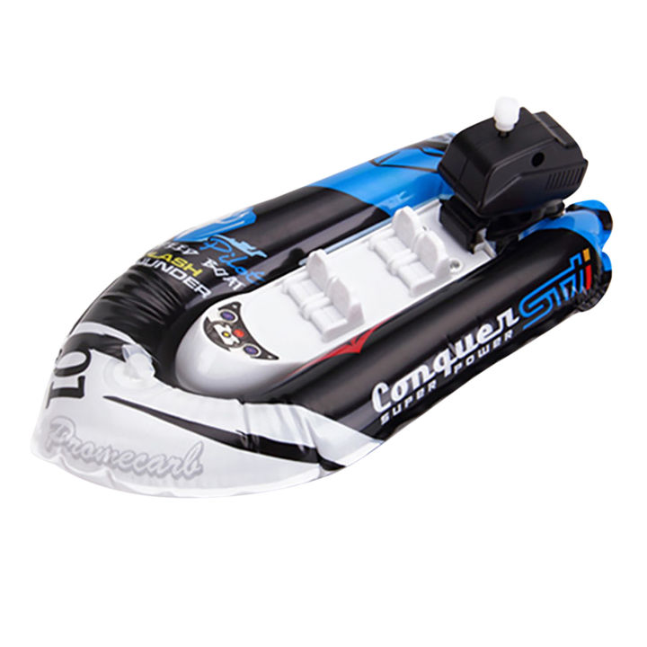 【New Arrivals】【New Arrivals】Kids Bath Toy Clockwork Wind Up Inflatable Boat Ship Play Water Bathroom Bath Toy Inflatable Boat Baby Toy Outdoor Water Toys