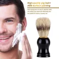 100% Pure Badger Shaving Brush With ABS Handle Men's Luxury Professional Hair Salon Tool Engineered To Deliver The Best Shave Of Your Life. 