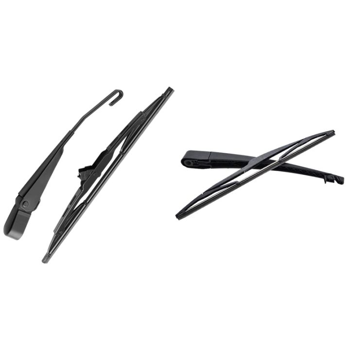 2 Set Car Accessories: 1 Set Rear Windshield Wiper Arm Set & 1 Set Rear Window Wiper Blade Windshield Wipers Arm