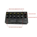 5-Channel Audio Mixer Portable Mini Microphone Extender Mixing Console with Reverb Type-C Rechargeable B. 