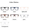 Large Frame Eyeglasses Retro Square Anti-blue Light Glasses Men. 