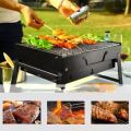 BBQ Grill Machine BBQ Stove Portable BLACK Small Barbecue Stove Charcoal BBQ Grill Patio Camping Picnic Burner Foldable BBQ Grills- Black (TLS). 