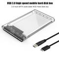 】 USB3.0 Enclosure 2.5inch Serial Port SATA SSD Drive Support 3TB transparent External HDD Case. 