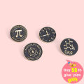 Hair science enthusiast teacher element periodic table atom Pi (π) meta science enamel pin symbol brooch geek jewelry gift batch. 