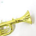 Durable Plastic Trumpet Wind Musical Instrument Kids Musical Toys Gold Color. 