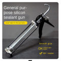 Heavy Duty Stainless Steel Silicone Gun Silicone Sealant Caulking Gun glass Cement Rubber glue Resin Silicone Machine T-1-104-1900 L. 