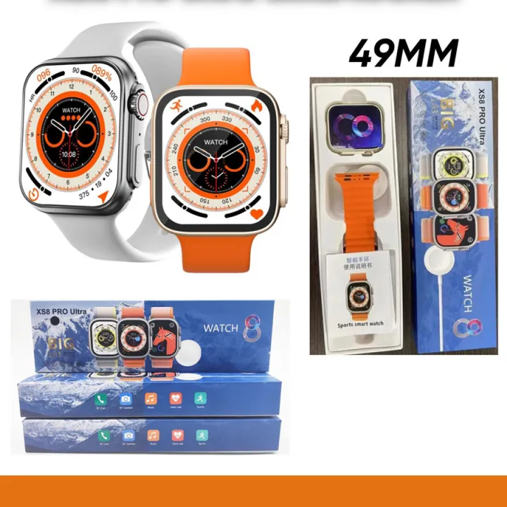 8%20Series%20XS8%20Pro%20Ultra%20Smart%20Watch%20Ocean%20Band%20Loop%20Wrist%20Strap%20-%20Orange%20-%20Image%205