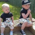 Newborn Kid Baby Boy Girl Summer Clothes Jumpsuit Romper Pants Outfit 2Pcs Hot New. 