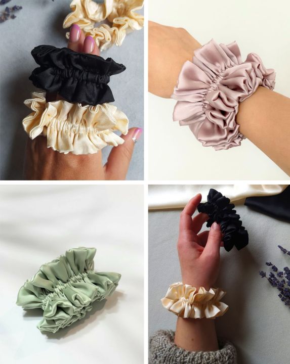 Ruffle  Hair & Hand Scrunchies  New Style Trending  Girls Accessories New Fashions [ Make You More Beautiful ]