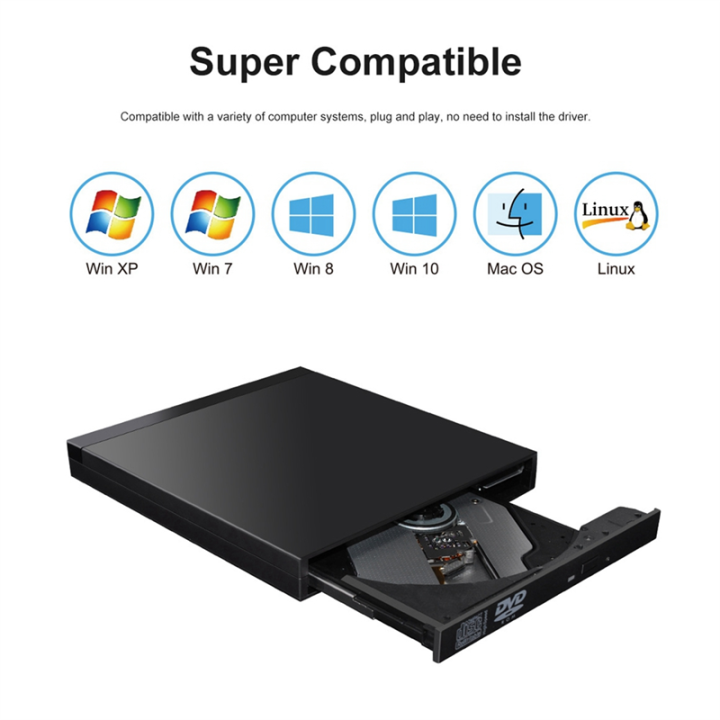USB 3.0 External CD/DVD Optical Drive CD/DVD Player for PC Laptop