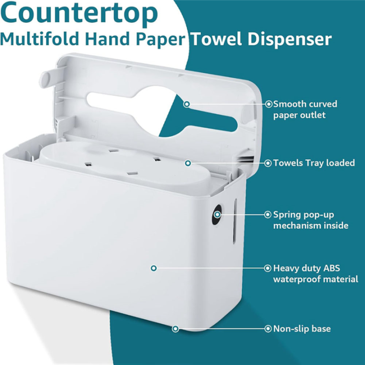 Commercial%20Countertop%20Paper%20Towel%20Dispenser%20Bathroom%20Hand%20Towel%20Dispenser%20Multifold%20Trifold%20White%20-%20Image%208